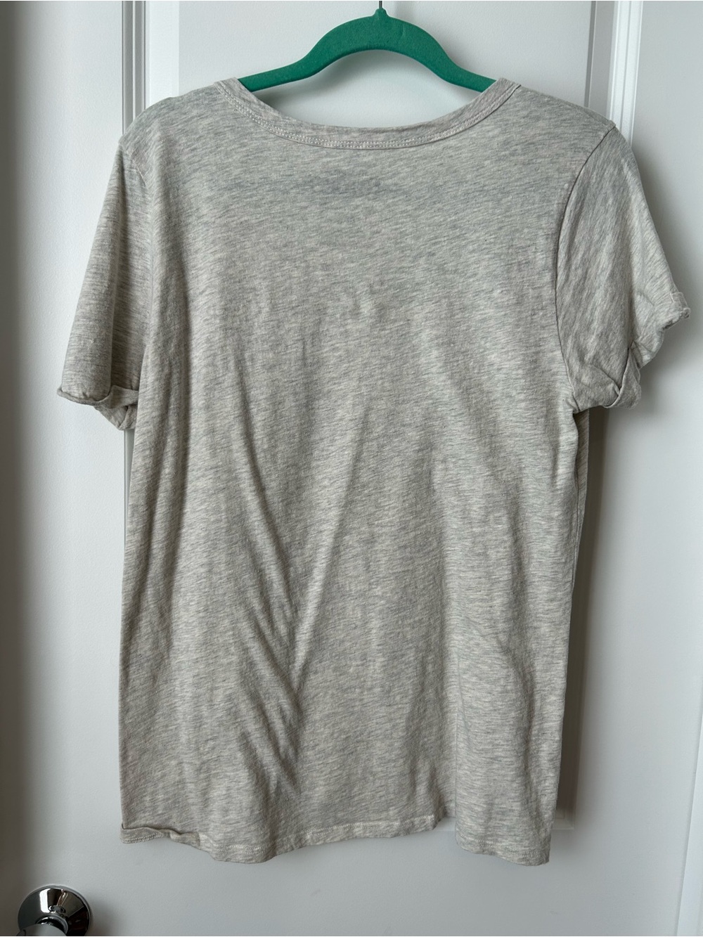 Heather Gray V-Neck Graphic Tee - Totoro Motif - Picture 7 of 7